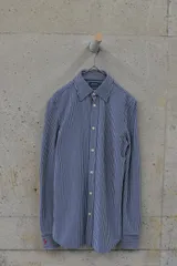 POLO Ralph Lauren KNIT DRESS SHIRT ストライプシャツ　カフスにマーク刺繍
