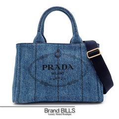 未使用品 PRADA プラダ トートバッグ 1BG356 デニム ヴィッテロ BLUE 