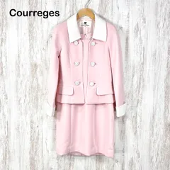 新品未使用 美品 Courreges クレージュ テーラードジャケット ノースリーブ ワンピース セットアップ ピンク セレモニー