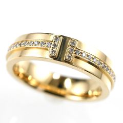 保証書・訳あり品】Tiffany Tナローダイヤ YG リング 8号 - メルカリ
