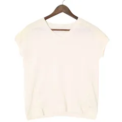 DRESKIP ドレスキップ 春夏 レース★ フレンチスリーブ Vネック ニット カットソー トップス Sz.M　レディースのサムネイル