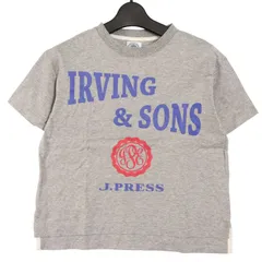 J.PRESS ジェイプレス 春夏 ロゴ プリント★ 半袖 クルーネック カットソー Tシャツ ロゴT Sz.140 キッズ グレーのサムネイル