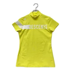 中古 レディース デサントゴルフ DESCENTE GOLF 半袖シャツ S 黄 イエロー モックネック