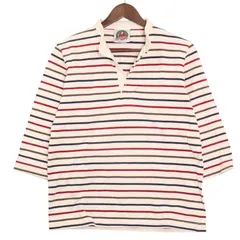Barbarian バーバリアン 春夏★ 7分袖 ボーダー ラガーシャツ カットソー Sz.S レディースのサムネイル