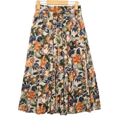 LUI CHANTANT ルイシャンタン 通年 花柄 フラワー 総柄★ プリーツ フレア スカート Sz.38 レディースのサムネイル