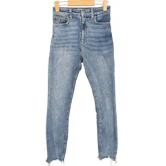 ZARA ザラ 通年 現行タグ★ USED加工 カットオフ ストレッチ スキニー デニム パンツ ジーンズ Sz.26 レディース