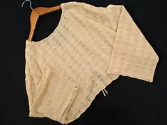 LOWRYS FARM ローリーズファーム 透かし編み ワイド幅 ニット セーター sizeF/ライトベージュ ■◇ レディース