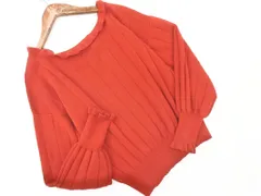 nano universe ナノユニバース フリル ニット セーター size36/赤 ■◇ レディース