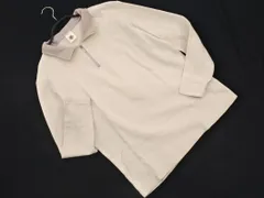 DESCENTE デサント ハーフジップ ロゴ刺繍 プルオーバー sizeM/アイボリー ■◇ メンズ