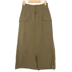 Simplicite シンプリシテェ 春夏★ リネン カーゴ ロング スカート Sz.F レディース