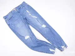 ZARA ザラ ダメージ加工 ボタンフライ デニムパンツ size46/インディゴ ■■ メンズ