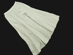 green label relaxing グリーンレーベルリラクシング ユナイテッドアローズ Kortrijk Linnen コルトレイクリネン リネン100% マキシ フレア スカート ライトグリーン ■◇ レディース
