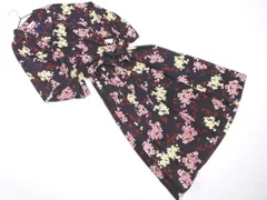 CHILD WOMAN チャイルドウーマン ロング 花柄 総柄 シャツ sizeM/紺 ■◇ レディースのサムネイル