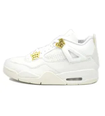 ナイキ NIKE 【 WMNS AIR JORDAN 4 RETRO White & Gold AQ9129 170 】 ウィメンズ エア ジョーダン 4 レトロ ホワイト アンド ゴールド スニーカー h7515