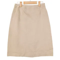 SCAPA スキャパ 通年 ストレッチ★ タイト ひざ丈 スカート Sz.40　レディース ベージュのサムネイル