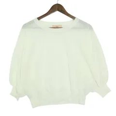 Maglie par ef-de マーリエパー エフデ 春夏 パフスリーブ★ ニット プルオーバー トップス Sz.15 レディース 白のサムネイル