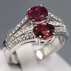 Pt900 非加熱 ルビー 0.709ct ダイヤモンド 0.47ct リング - メルカリ