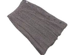 KRIZIA クリッツィア シルク100% 総柄 プリーツ スカート size40/紺 ■◇ レディースのサムネイル