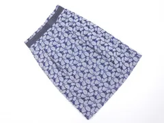 ef-de エフデ カットワーク タイト スカート size7/紺 ■◇ レディースのサムネイル