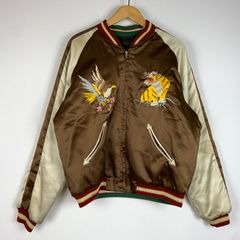 v*e様 80s/超激レア配色・日本マップ/スカジャン - メルカリ