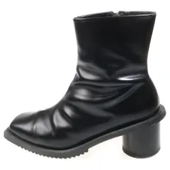MAISON SPECIAL (メゾンスペシャル) SPECIAL SHOES FACTORY ZIP HEEL BOOTS スペシャルシューズファクトリー サイドジップ スクエアヒールブーツ ブラック 11212561307のサムネイル