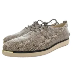 コールハーン COLE HAAN グランド アンビション レースアップ スニーカー シューズ レザー パイソン柄 6.5 グレー W15524 /GV ■GY62