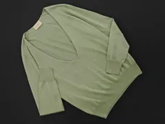 UNITED ARROWS ユナイテッドアローズ シルク混 Vネック ニット セーター 黄緑 ■◇ レディース