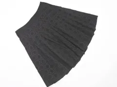 iCB アイシービー カットワーク Aライン 台形 スカート size42/黒 ■◇ レディースのサムネイル
