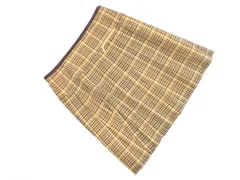 KUMIKYOKU 組曲 ウール混 チェック Aライン 台形 スカート size3/ブラウン ■◇ レディース