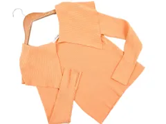 COCODEAL ココディール ビッグカラー リブ ニット セーター size2/オレンジ ■◇ レディース