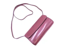 新品 FURLA フルラ レザー ポシェット ショルダー バッグ えんじ ■■◎レディース