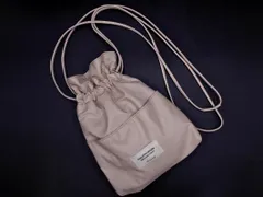 BEAUTIFUL PEOPLE ビューティフルピープル レザー 巾着 ショルダー バッグ ライトベージュ ■■ レディース