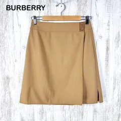 BURBERRY BLUE LABEL バーバリーブルーレーベル ひざ丈 ラップスカート ベージュ