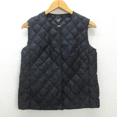 g■ユニクロ/UNIQLO パフテックキルティングベスト/ウォームパデッド 211-450451【M】黒/LADIES/G1【中古】■