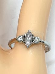 K18 ダイヤモンド 総計0.03ct 赤石リング 指輪 ＃6 ゴールド系 3.0g 