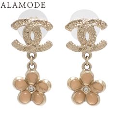 シャネル☆スイングロングチェーン ピアス ココマーク&カメリア ライン 