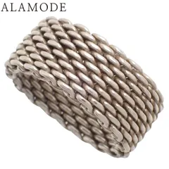 TIFFANY&Co.(ティファニー) サマセット メッシュ リング シルバー SV925 8(48)号 リング・指輪 アクセサリー ジュエリー シルバー銀 レディース 40802180327【中古】【アラモード】