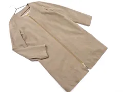 Loungedress ラウンジドレス ガリャルダガランテ スウェード調 ノーカラー コート size1/モカ ◇■ レディースのサムネイル