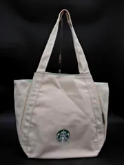STARBUCKS スターバックス キャンバス ロゴ プリント トート バッグ アイボリー ■■ レディース