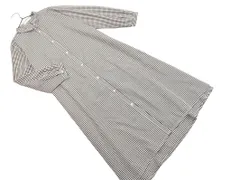 SM2 サマンサモスモス blue ギンガムチェック シャツ ワンピース sizeF/白ｘ黒 ■◇ レディース