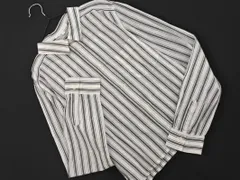 BUONA GIORNATA ボナジョルナータ ストライプ シャツ sizeM/白ｘグレー ■◇ レディース