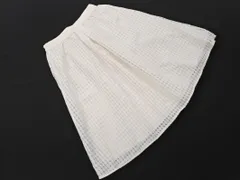 earth music&ecology アースミュージック＆エコロジー チェック タック スカート sizeF/オフホワイト ■◇ レディース