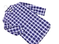 THE SHOP TK ザショップティーケー タケオキクチ リネン混 チェック シャツ sizeL/紺ｘ白 ■◇ メンズ