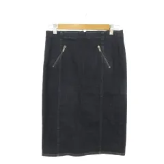 ポロ ラルフローレン POLO RALPH LAUREN スカート デニム 6 紺 ダークブルー ジッパーポケット /AH38 ■ECD001