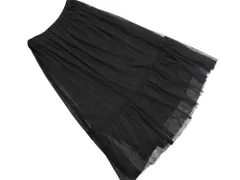 Perle Peche ペルルペッシュ チュール ロング スカート size38/黒 ■◇ レディースのサムネイル