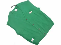 VISION STREET WEAR ヴィジョン ストリートウェア ロゴ 刺繍 ニット ベスト sizeM/緑 ■◇ メンズ