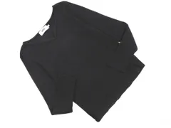 AZUL BY MOUSSY アズールバイマウジー Vネック リブ カットソー sizeS/黒 ■◇ レディース