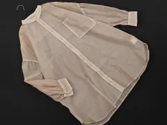 CLASSICAL ELF クラシカルエルフ シアー バンドカラー ブラウス シャツ sizeM/ベージュ ■◇ レディース
