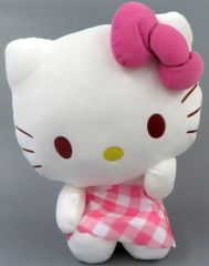 キティ ぬいぐるみ LL ピンクチェック SEGA - メルカリ