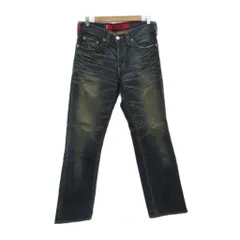 リーバイス Levi's デニムパンツ ジーンズ ロング丈 32インチ インディゴ ウォッシュ加工 ストレート /SM28 ■ECB001